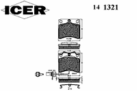 Колодки тормозные дисковые ICER 141321 Icer