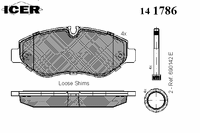 Тормозные колодки дисковые 141786 Icer