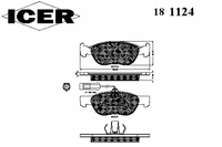 Комплект тормозных колодок, дисковый тормоз 181124 Icer