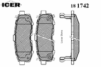 Колодки тормозные задние дисковые к-кт для Mazda MPV II (LW) 1999-2006 181742 Icer