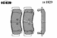 Колодки тормозные задние дисковые к-кт для Hyundai Santa Fe (CM) 2006-2012 181829 Icer