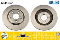 Диск тормозной зад. JAGUAR S-Type 99-/XJ 03-//Lincoln LS 98- 3.0V6 24V 6041062 Girling