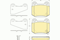 Колодки тормозные задние диск�овые к-кт для Nissan 350Z (Z33) 2003-2009 6133509 Girling