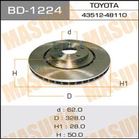 Тормоз. диск пер Mazda 6/CX-5 MASUMA BD1224 Masuma