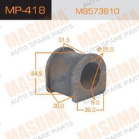 Втулка (сайлентблок) заднего стабилизатора для Mitsubishi Pajero/Montero Sport (K9) 1997-2008 MP418 Masuma