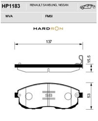 Колодки тормозные передние HP1183 Hardron hp1183 Sangsin