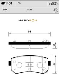 ТОРМОЗНЫЕ колодки зад (диск)  --  PCT 11-/SELTOS 4WD/CRETA (HARDRON) hp1406 Sangsin