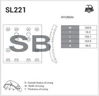 Накладка тормозная шир отв SL221 Sangsin