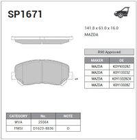 Тормозные колодки передние SP1671 Sangsin