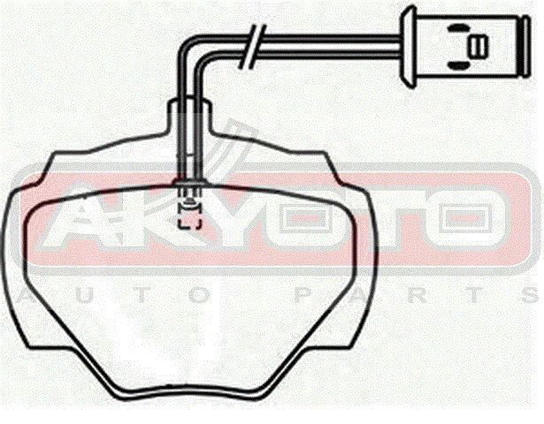 Колодки тормозные задние дисковые к-кт для Land Rover Discovery I 1994-1998 akd0237 Akyoto