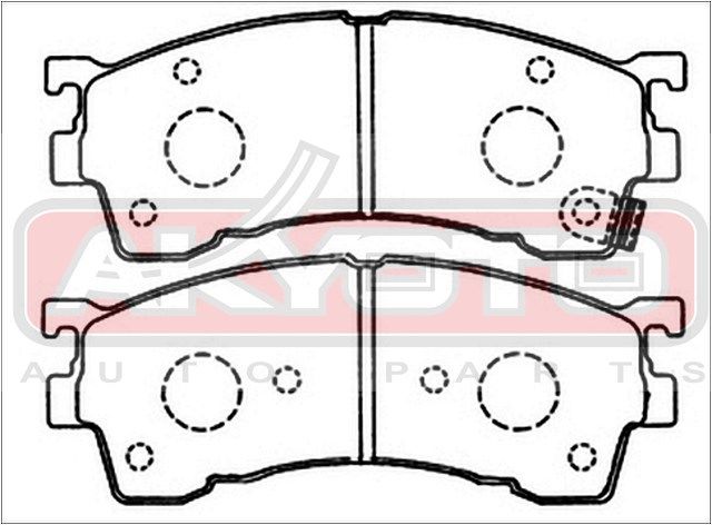 КОМПЛЕКТ ТОРМОЗНЫХ КОЛОДОК, ДИСКОВЫЙ ТОРМОЗ AKD1188 Akyoto