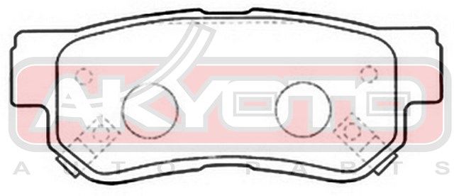 Колодки тормозные задние дисковые к-кт для Hyundai XG 1998-2005 AKD1272 Akyoto