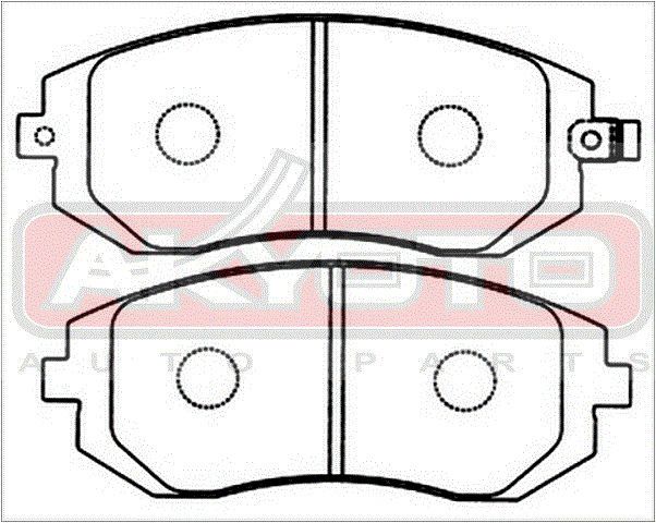 комплект колодок для дисковых тормозов AKD1286 Akyoto