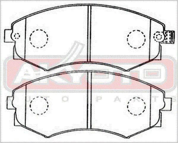 Тормозные колодки передние NISSAN SERENA 92-01, PRAIRIE M11 92-94 (Датчик: нет) AKD2245 Akyoto