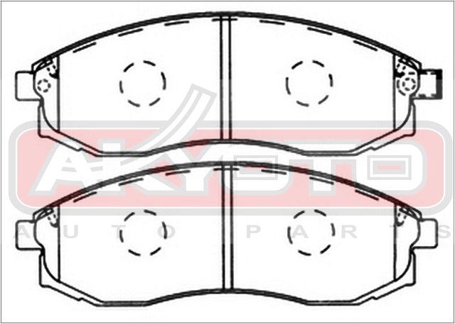 Колодки тормозные дисковые передние (д-ка в течении 1-го дня AKD2824 Akyoto