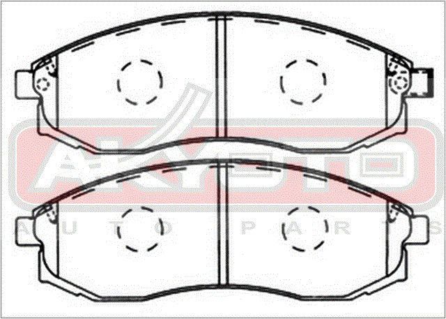 Колодки тормозные дисковые передние (д-ка в течении 1-го дня AKD2824 Akyoto