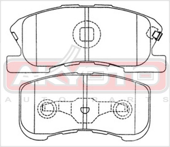 комплект колодок для дисковых тормозов AKD6427 Akyoto