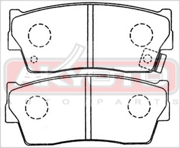 КОЛОДКИ ТОРМОЗНЫЕ ДИСКОВЫЕ ПЕРЕДНИЕ (AKYOTO) AKD9298 Akyoto