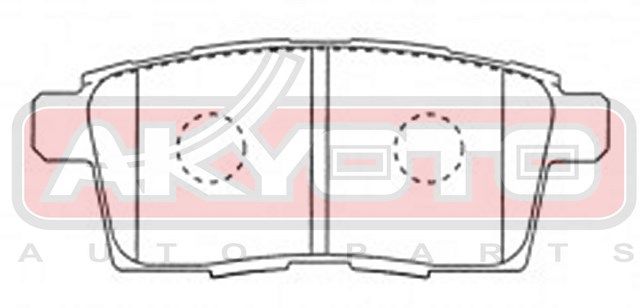 Колодки тормозные задние дисковые к-кт для Mazda CX 9 2007-2016 AKDL2Y7 Akyoto