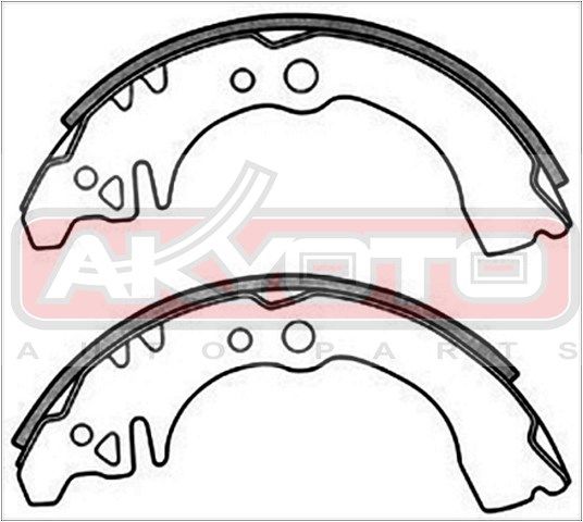 Колодки барабанные к-кт AKS0034 Akyoto