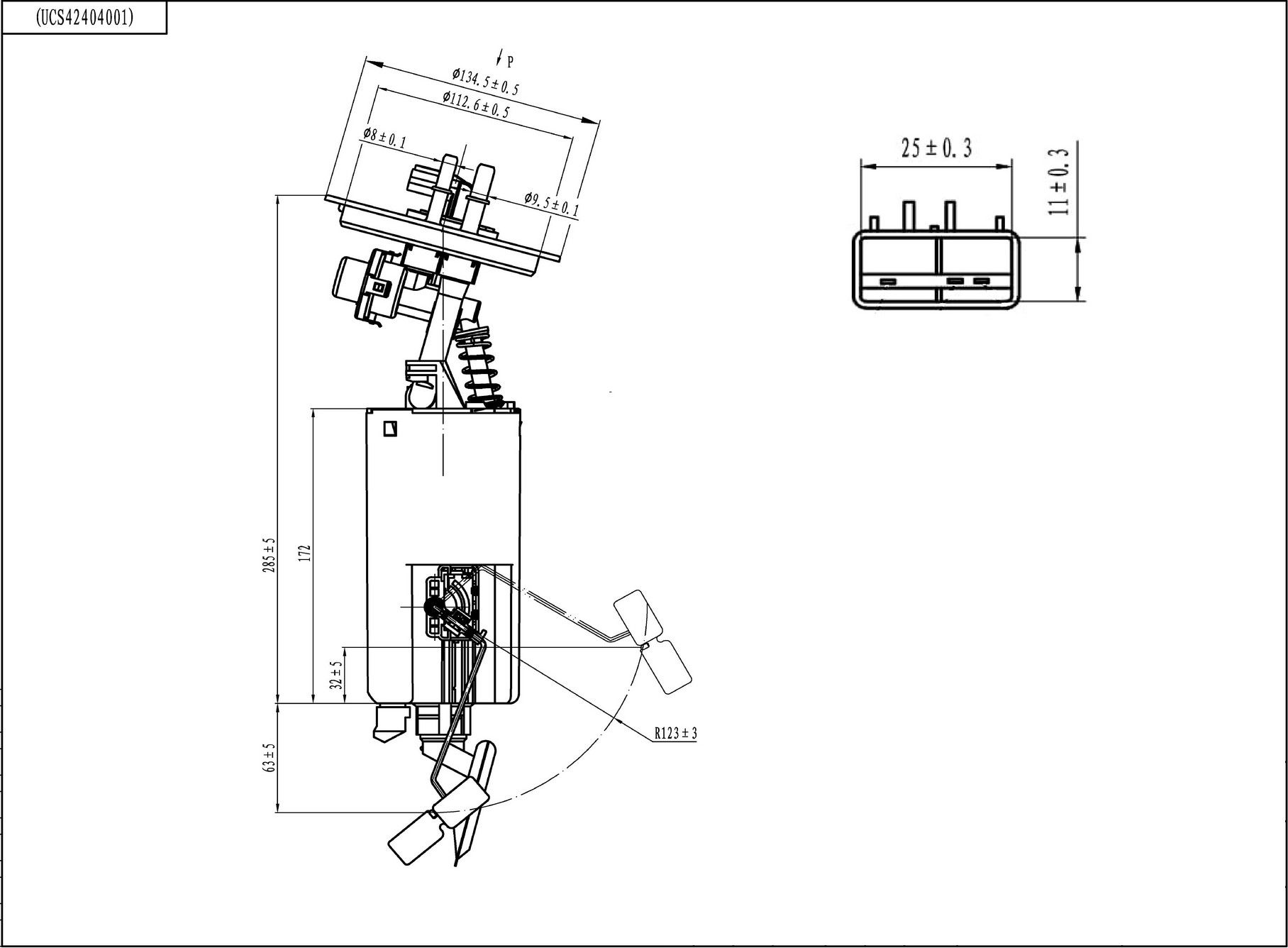 Модуль подачи топлива с датчиком уровня топлива UCS42404001 UkorAuto