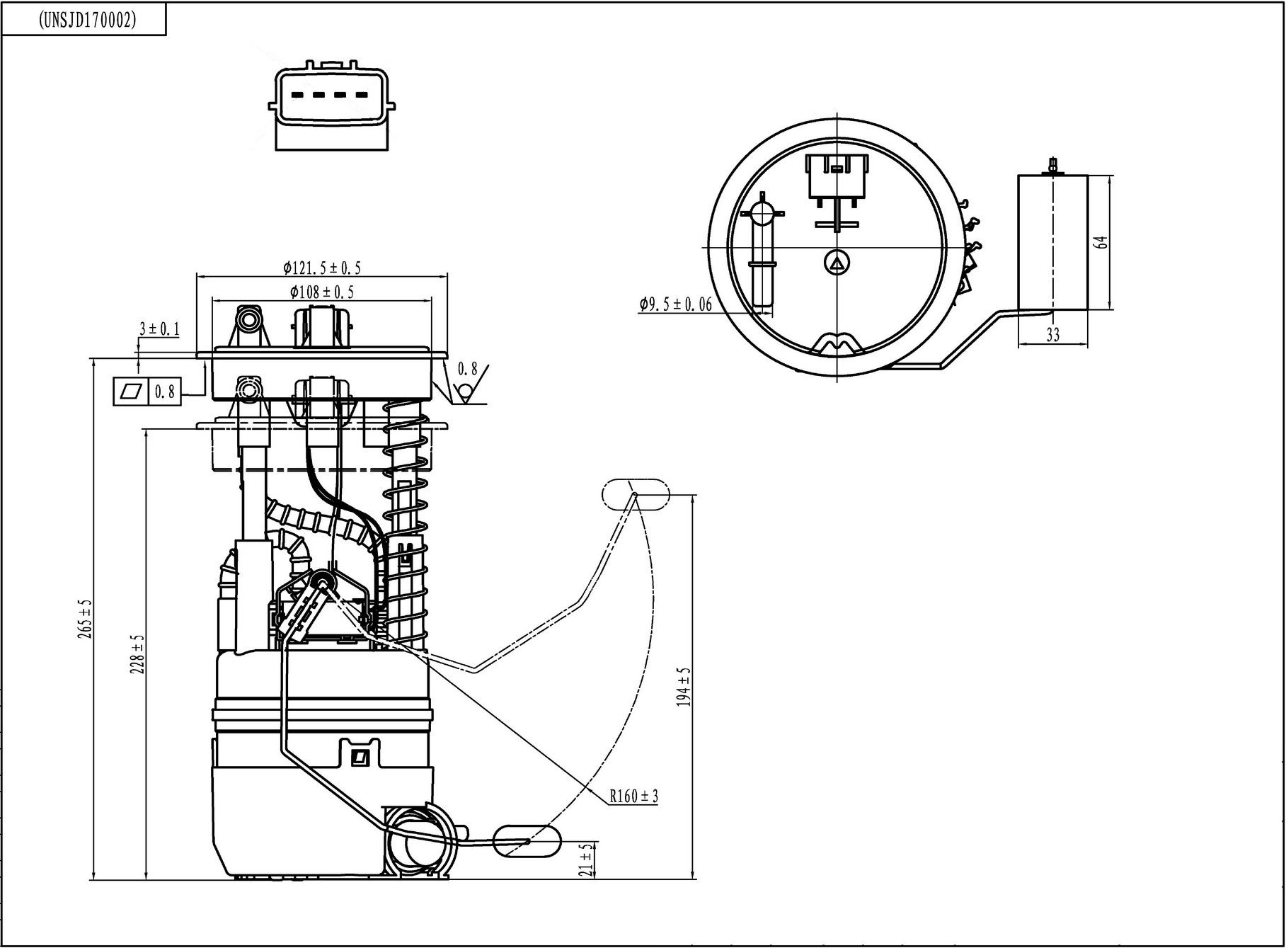 Насос топливный UNSJD170002 UkorAuto