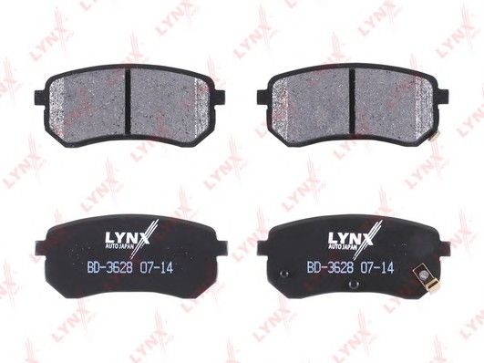 Колодки тормозные задние дисковые к-кт для Hyundai i10 2007-2013 bd3628 Lynx