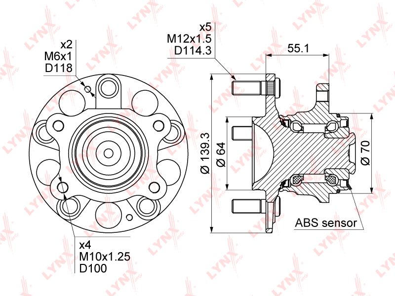 Комплект подшипника WH1023 Lynx