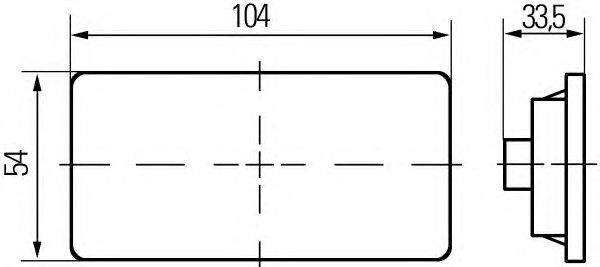 Боковой габаритный фонарь 2PS 007 972-011 Hella