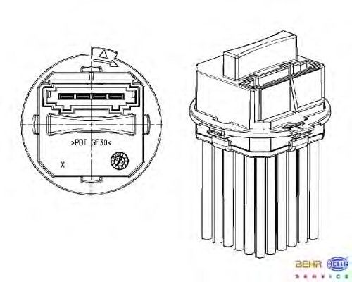 Регулятор, вентилятор салона 5DS 351 320-011 Hella