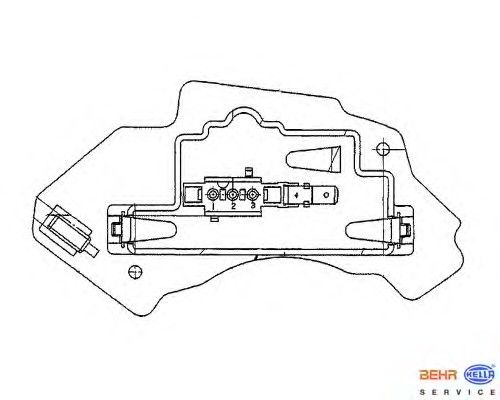 Регулятор, вентилятор салона 5HL 351 321-131 Hella