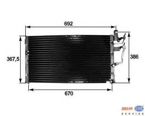 Конденсатор, кондиционер 8FC 351 301-111 Hella