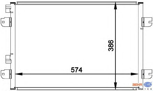 Конденсатор, кондиционер 8FC 351 318-371 Hella