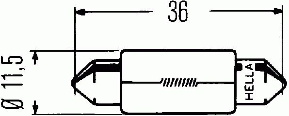 Лампа накаливания, фонарь освещения номерного знака 8GM 002 092-241 Hella