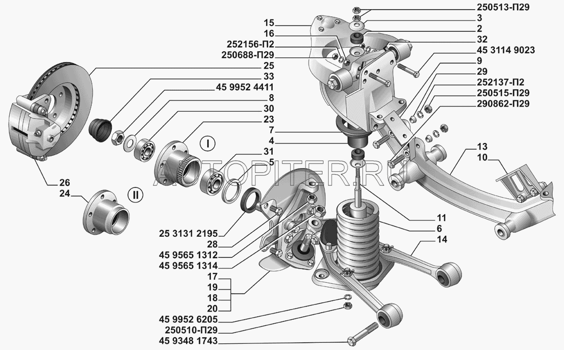 Колпак ступицы передней 3110-УАЗ без шпильки 31103103065 Газ