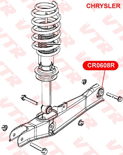 Сайлентблок заднего попер. рычага CR0608R Vtr