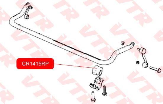 Полиуретановая втулка стабилизатора передней подвески (d 30) CR1415RP Vtr