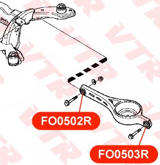 Сайлентблок заднего нижнего рычага для Ford Mondeo IV 2007-2015 fo0502r Vtr