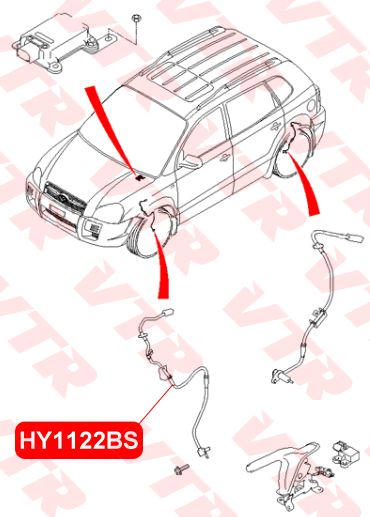 Датчик ABS передний правый для Hyundai Tucson 2004-2010 hy1122bs Vtr