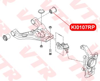 Сайлентблок нижнего рычага задний для Kia Sorento 2002-2009 KI0107RP Vtr