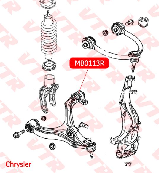 Сайлентблок нижнего рычага задний MB0113R Vtr