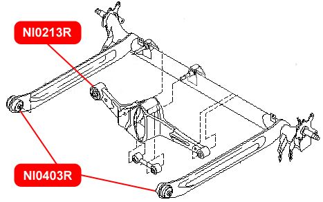 Сайлентблок рычага подвески задний NISSAN ALMERA N15 1995-2000 ni0213r Vtr