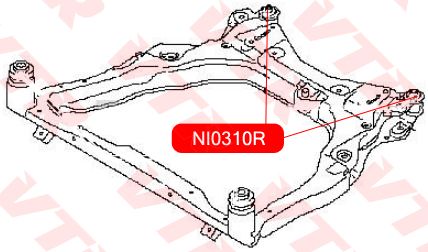 Сайлентблок балки задний для Nissan Pathfinder (R52) 2014> NI0310R Vtr