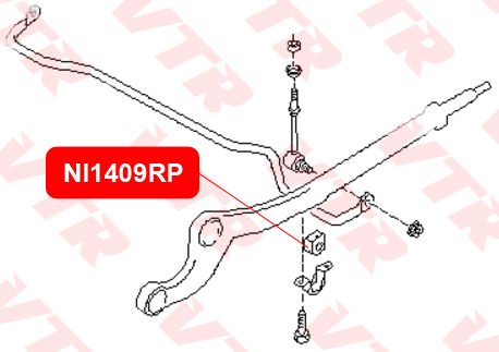 Полиуретановая втулка стабилизатора передней подвески, внутренняя NI1409RP Vtr