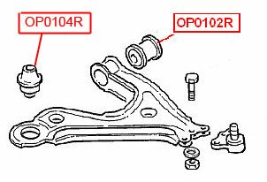 Сайлентблок переднего рычага задний для Opel Senator B 1987-1993 op0102r Vtr