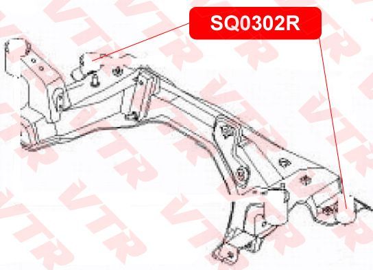 Сайлентблок передней балки для Chevrolet Epica 2006-2012 sq0302r Vtr