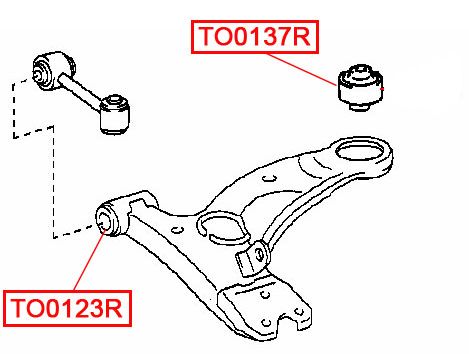 Сайлентблок ни�жнего рычага передней подвески, задн to0137r Vtr