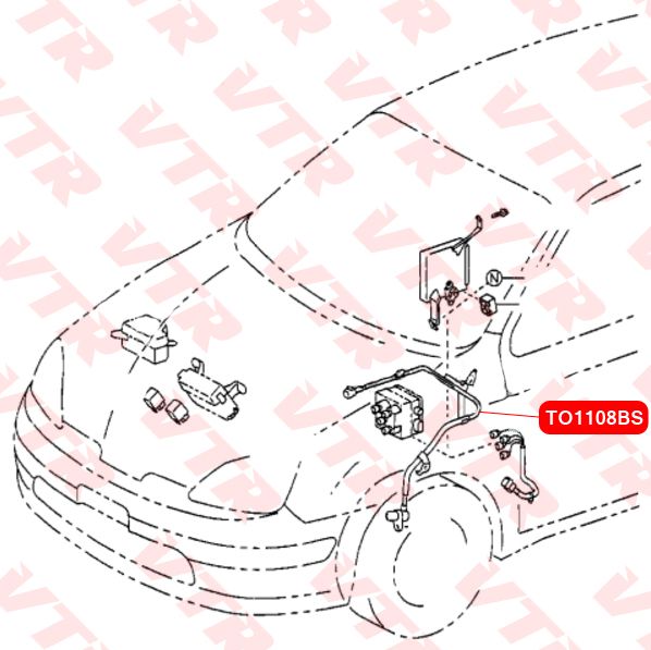 Датчик АБС передней подвески, правый to1108bs Vtr