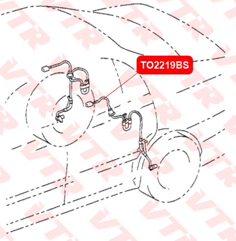 Датчик ABS задний левый для Toyota Avensis I 1997-2003 to2219bs Vtr