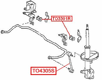 Тяга стабилизатора задней подвески to4305s Vtr